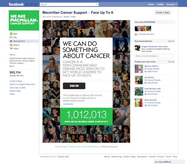 Face Up To It (alternate charity Facebook tab)